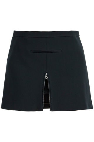 Twill Mini Skirt With Zipper