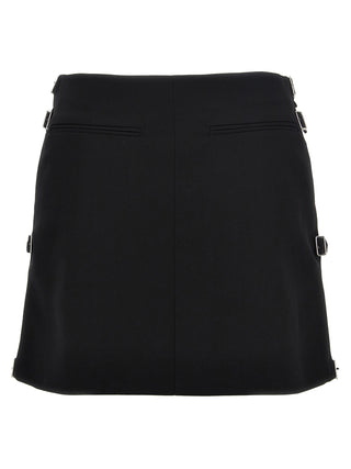 Multi Sangle Wool Mini Skirt