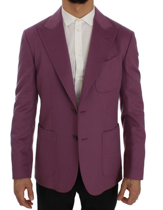 Elegant Purple Cashmere-silk Blend Blazer - Luxury for You