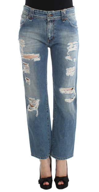 Chic Boyfriend Blue Wash Jeans - Luxury for You