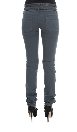 Sleek Slim Fit Italian Jeans In Chic Blue - Luxury for You