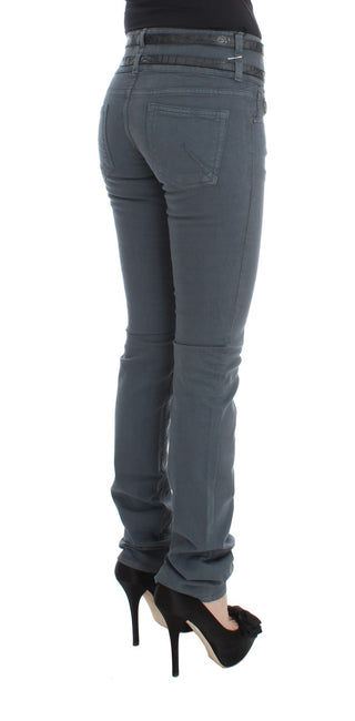 Sleek Slim Fit Italian Jeans In Chic Blue - Luxury for You