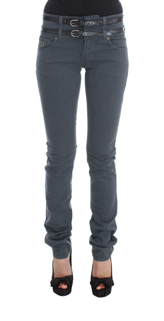 Sleek Slim Fit Italian Jeans In Chic Blue - Luxury for You