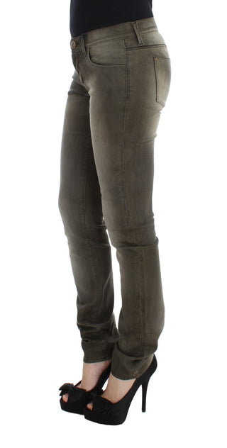 Chic Gray Slim Fit Italian Denim - Luxury for You