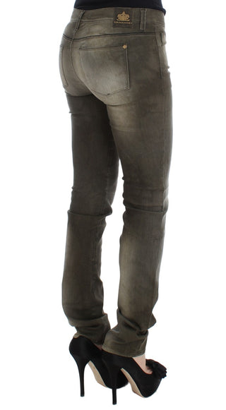 Chic Gray Slim Fit Italian Denim - Luxury for You