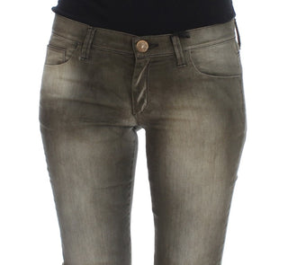 Chic Gray Slim Fit Italian Denim - Luxury for You