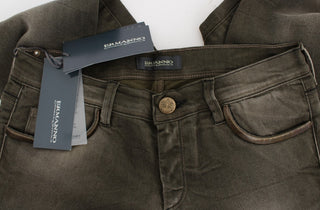 Chic Gray Slim Fit Italian Denim - Luxury for You