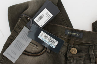 Chic Gray Slim Fit Italian Denim - Luxury for You