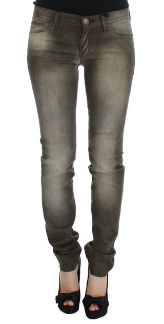 Chic Gray Slim Fit Italian Denim - Luxury for You