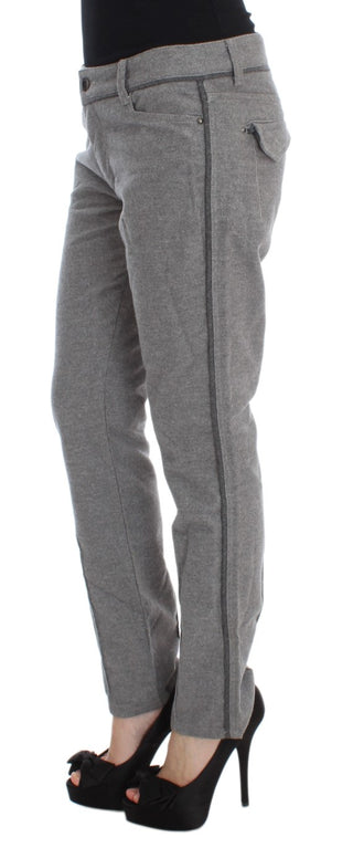 Chic Gray Casual Cotton Pants - Luxury for You