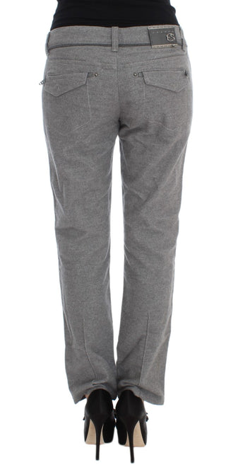 Chic Gray Casual Cotton Pants - Luxury for You