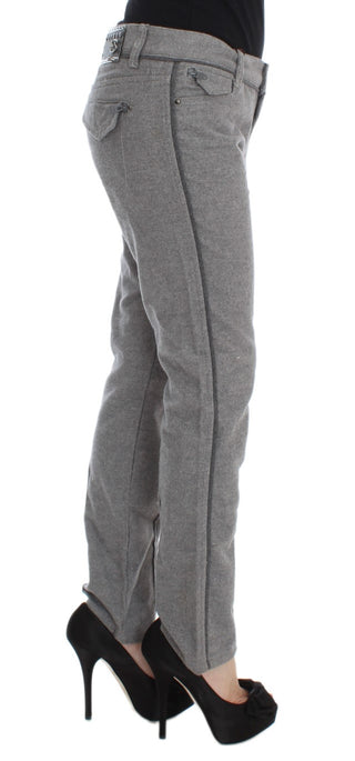 Chic Gray Casual Cotton Pants - Luxury for You