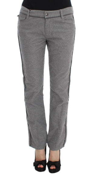 Chic Gray Casual Cotton Pants - Luxury for You