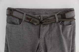 Chic Gray Casual Cotton Pants - Luxury for You