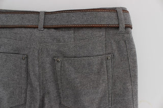 Chic Gray Casual Cotton Pants - Luxury for You