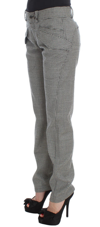 Chic Checkered Black & White Regular Fit Pants - Luxury for You