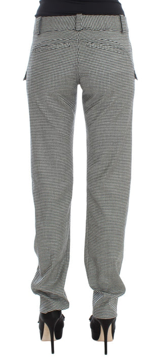 Chic Checkered Black & White Regular Fit Pants - Luxury for You