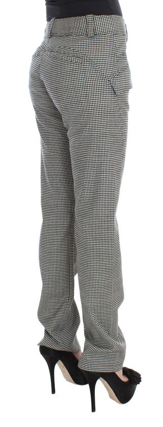 Chic Checkered Black & White Regular Fit Pants - Luxury for You