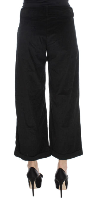 Chic Black Wide Leg Cotton Jeans - Luxury for You