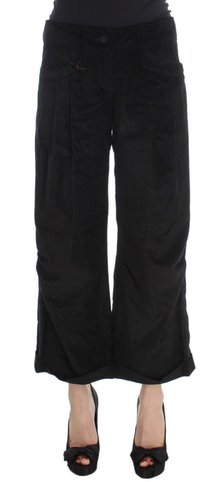 Chic Black Wide Leg Cotton Jeans - Luxury for You