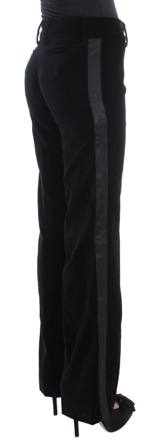 Elegant Black Wide Leg Silk Blend Pants - Luxury for You