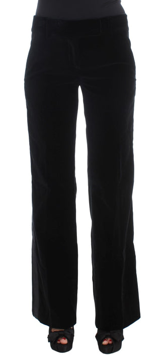 Elegant Black Wide Leg Silk Blend Pants - Luxury for You