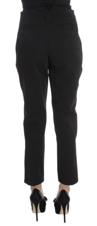 Elegant Cropped Capri Pants In Black - Luxury for You