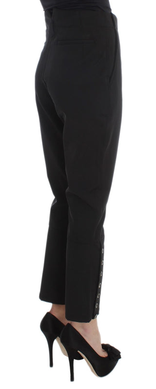 Elegant Cropped Capri Pants In Black - Luxury for You