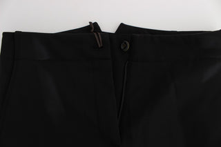 Elegant Cropped Capri Pants In Black - Luxury for You