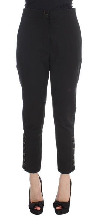 Elegant Cropped Capri Pants In Black - Luxury for You