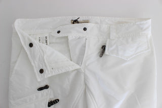 Chic White Nylon Cargo Pants By Italian Designer - Luxury for You