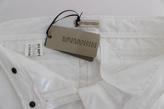 Chic White Nylon Cargo Pants By Italian Designer - Luxury for You