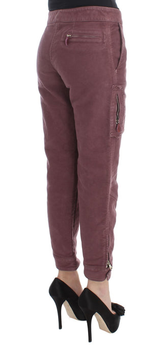 Chic Bordeaux Capri Cropped Cargo Pants - Luxury for You