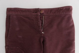 Chic Bordeaux Capri Cropped Cargo Pants - Luxury for You