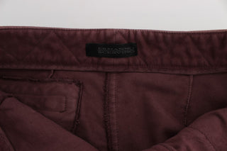 Chic Bordeaux Capri Cropped Cargo Pants - Luxury for You