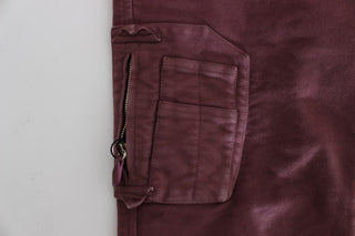 Chic Bordeaux Capri Cropped Cargo Pants - Luxury for You