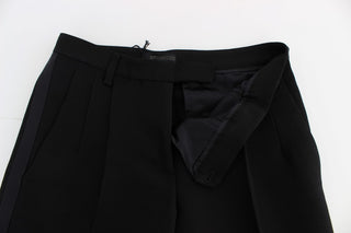 Chic Black Wide Leg Silk Blend Jeans - Luxury for You