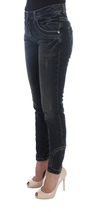 Chic Blue Slim Fit Italian Jeans - Luxury for You