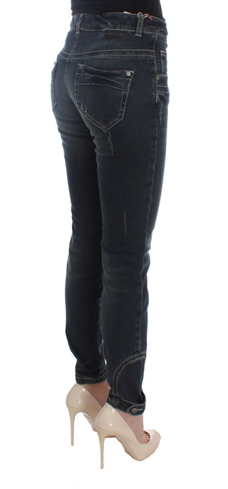 Chic Blue Slim Fit Italian Jeans - Luxury for You