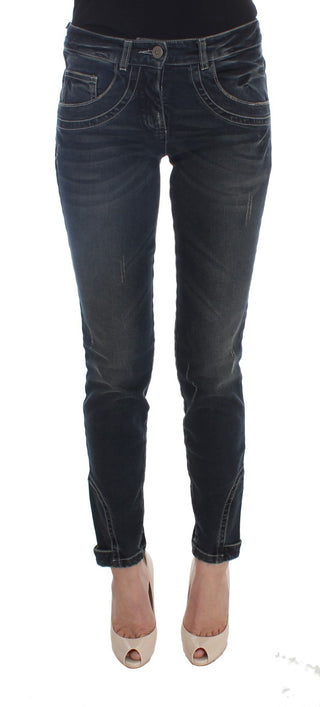 Chic Blue Slim Fit Italian Jeans - Luxury for You