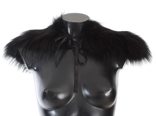 Black Fox Fur Chic Shoulder Wrap - Luxury for You