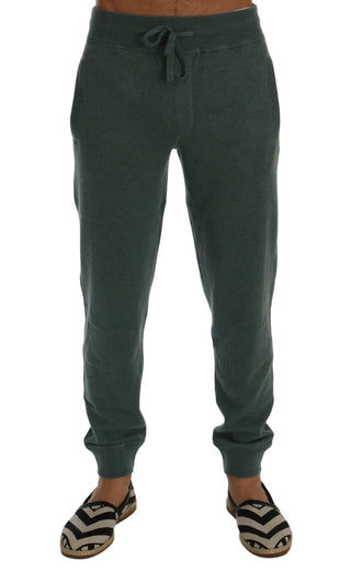 Elegant Green Cashmere Sport Pants - Luxury for You