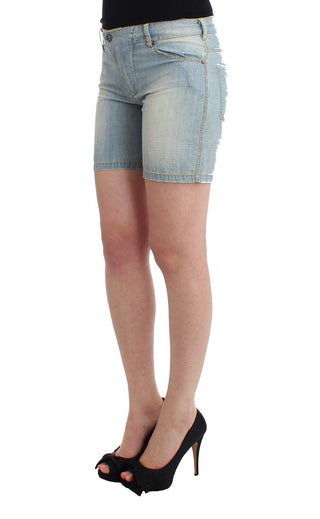 Chic Blue Denim Shorts - Ermanno Scervino - Luxury for You