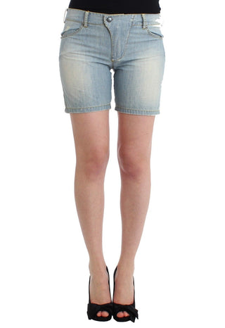 Chic Blue Denim Shorts - Ermanno Scervino - Luxury for You