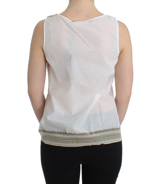 Elegant White Bow-detailed Sleeveless Top - Luxury for You