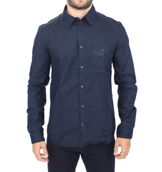 Stunning Blue Cotton Casual Shirt - Luxury for You