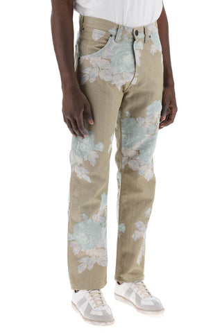 Floral Jacquard Ranch Jeans