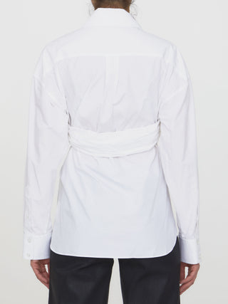 Ruched White Shirt