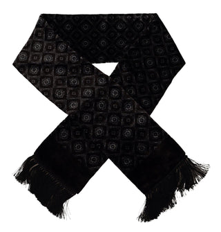 Luxurious Brown Silk-blend Men's Scarf