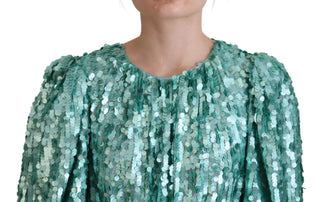 Elegant Sequined A-line Midi Dress